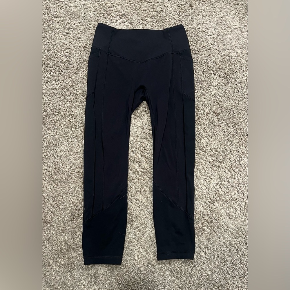 Lululemon All The Tight Places Crop 11 *23” Black leggings Womens Size 8